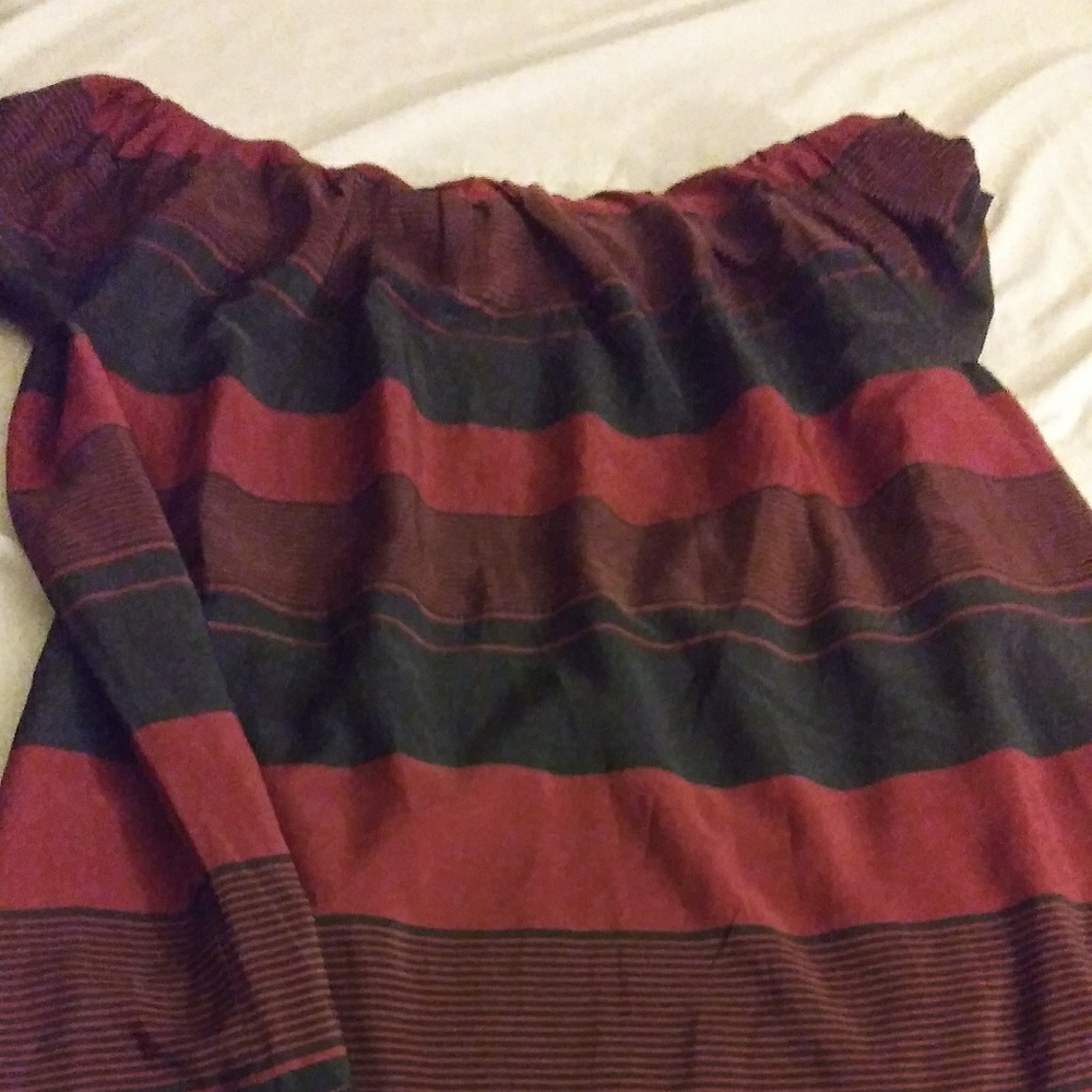 Red and black striped shirt